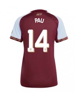 Billige Aston Villa Pau Torres #14 Hjemmedrakt Dame 2025-26 Kortermet